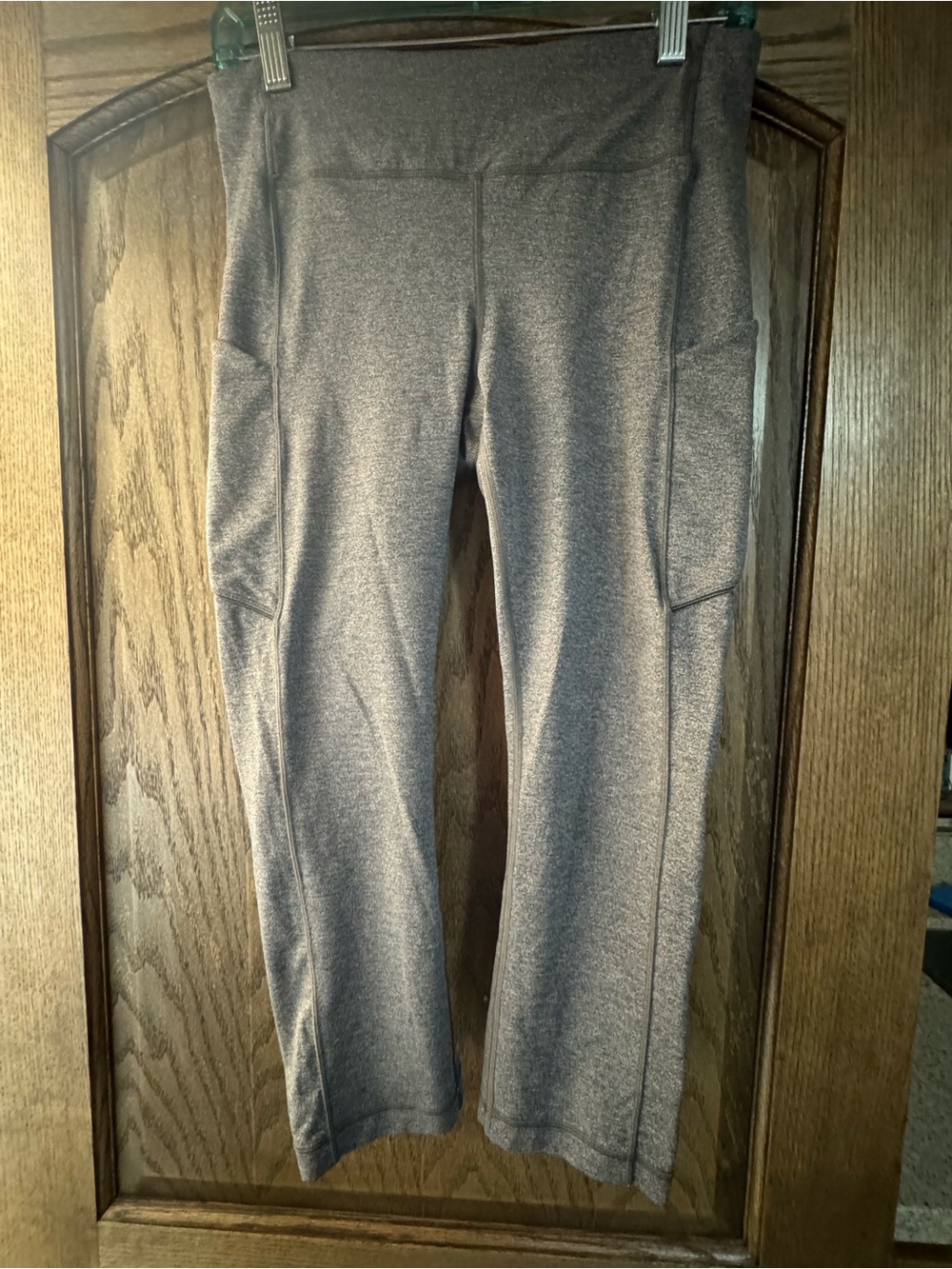 lululemon athletica Gray Cropped Leggings with Side Pockets